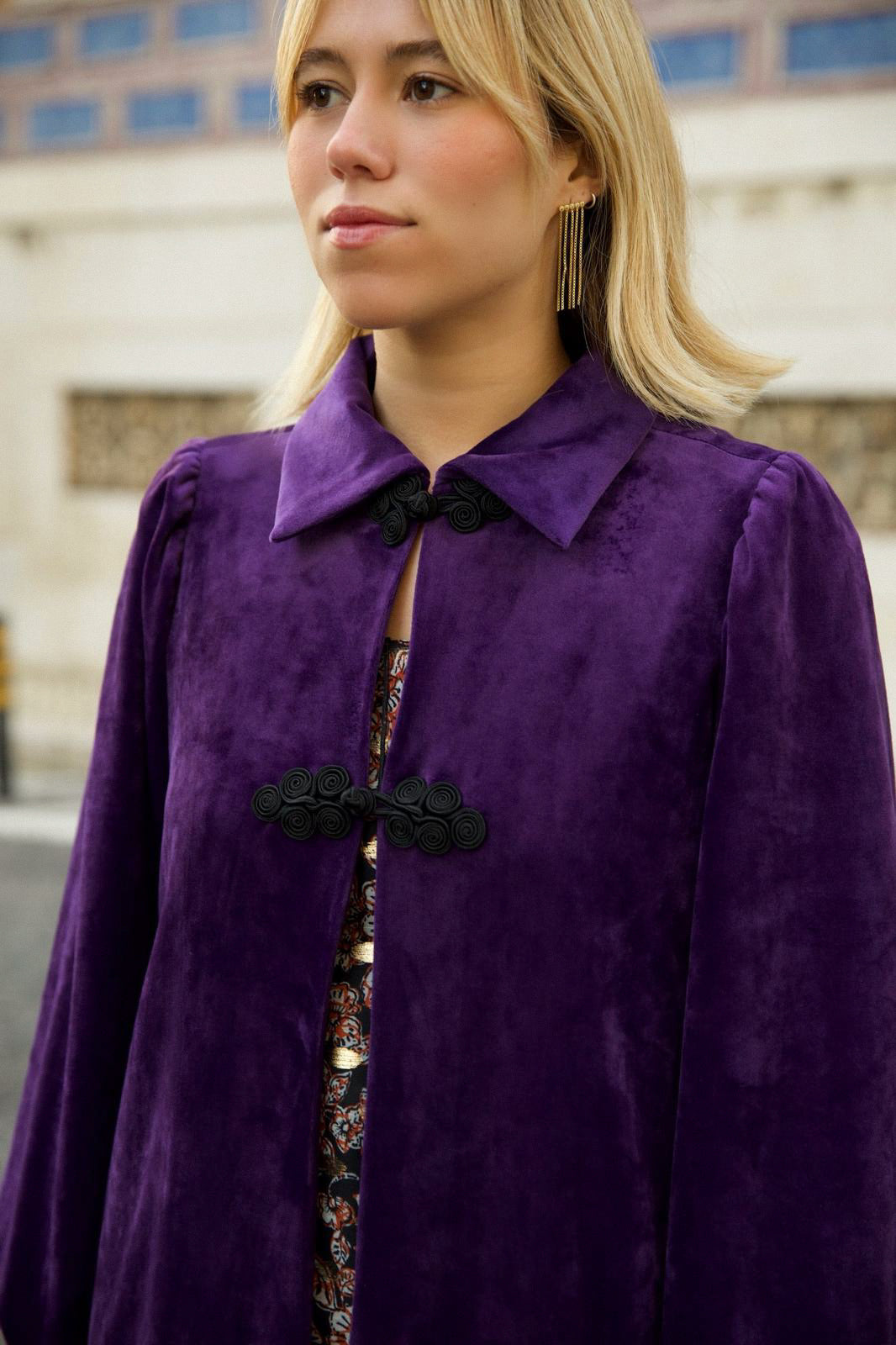PURPLE VELVET COAT