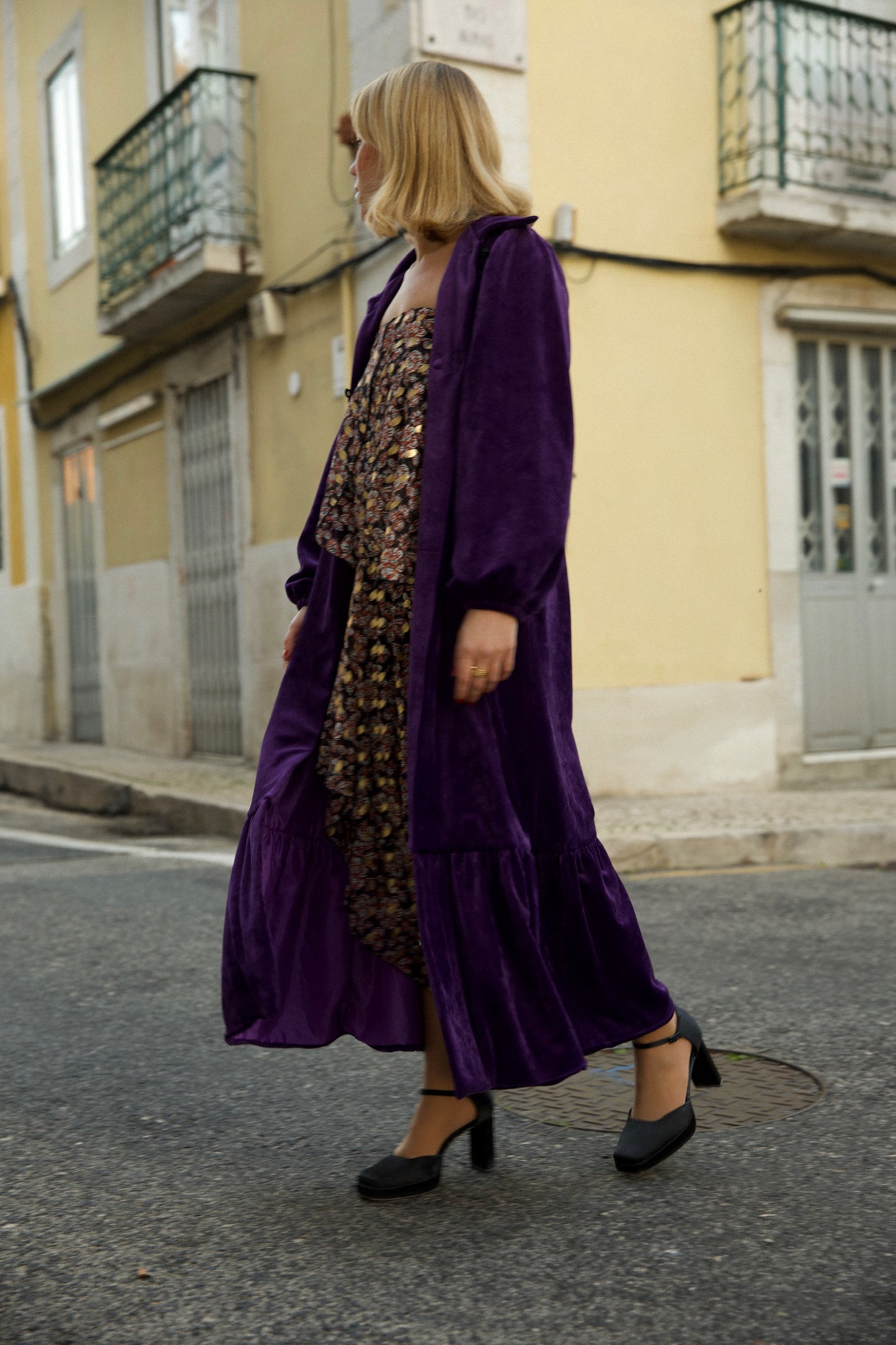 PURPLE VELVET COAT