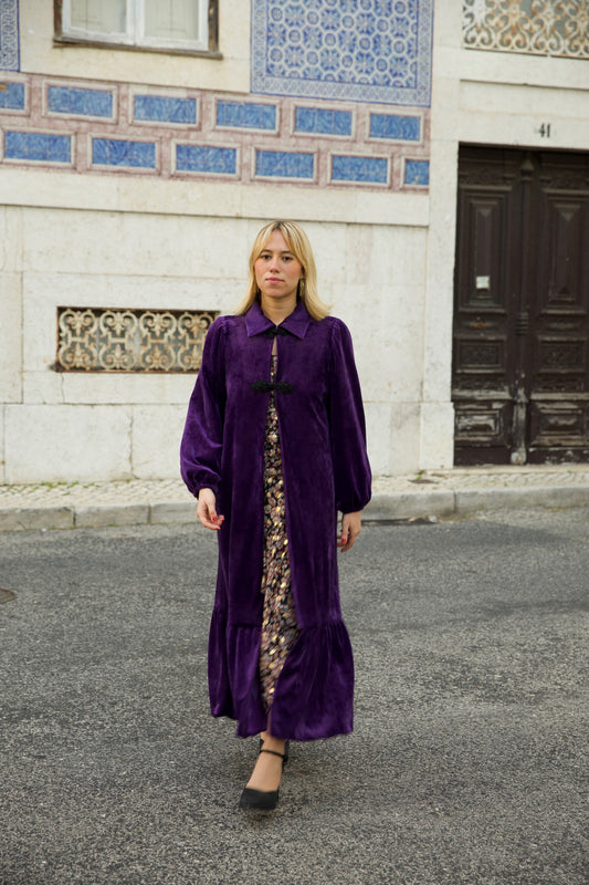PURPLE VELVET COAT