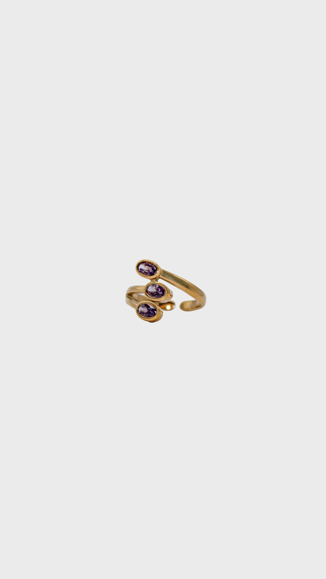 ANILLO DE PIEDRA BRILLANTE PÚRPURA